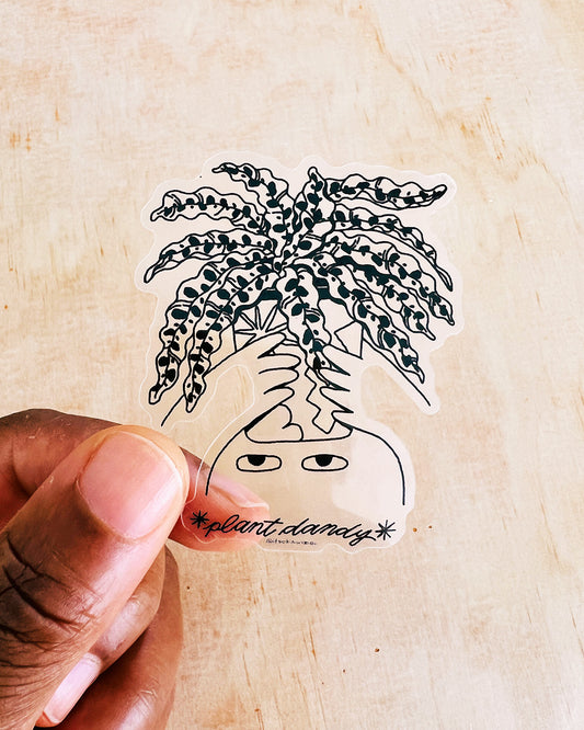 Rattlesnake Plant Dandy Clear Sticker