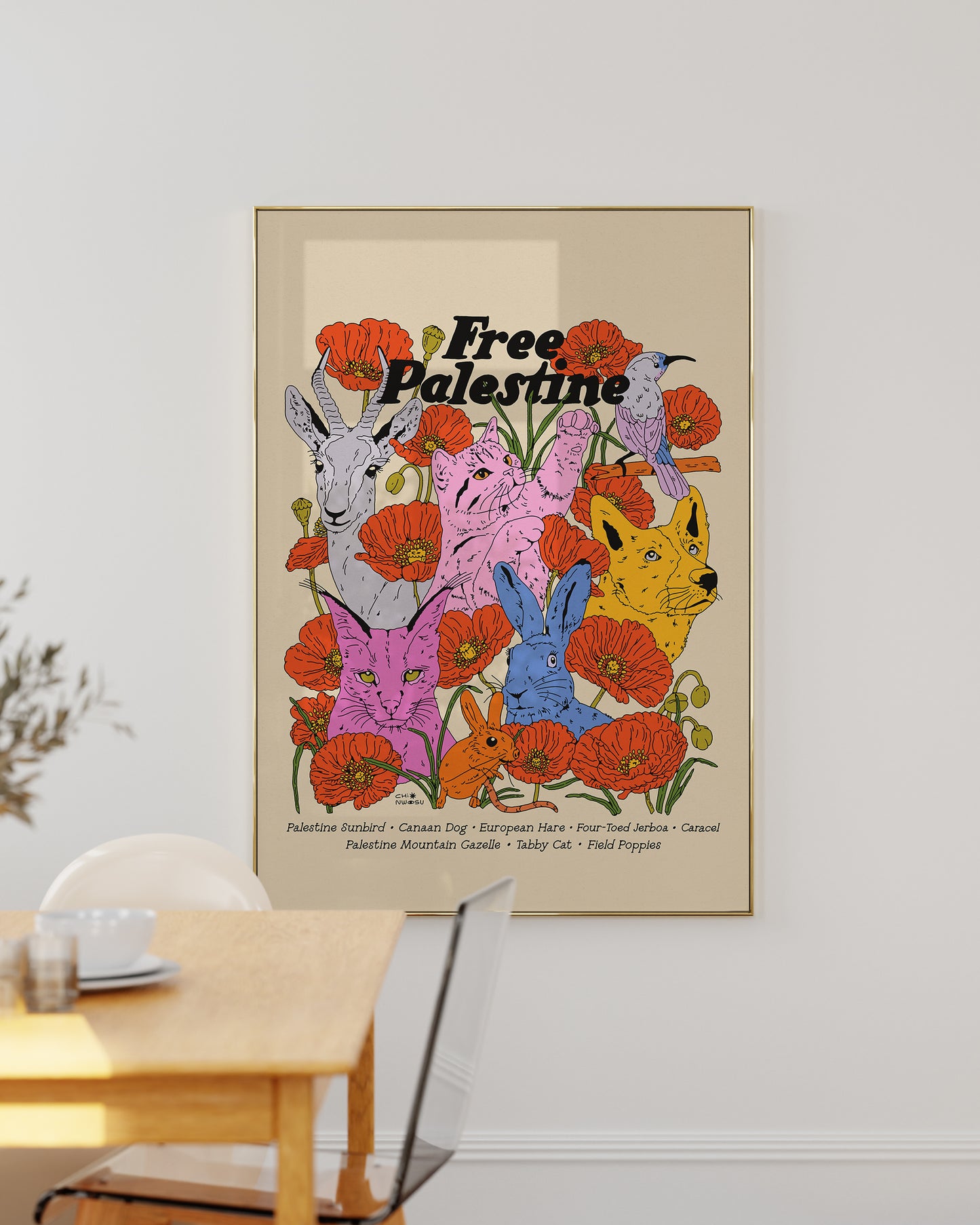 Free Palestine Animals & Plants Print