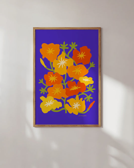 Golden Poppies Print