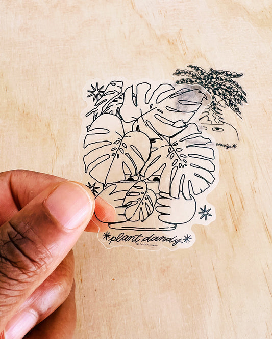Monstera Plant Dandy Clear Sticker