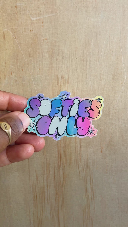 Softies Only Sticker