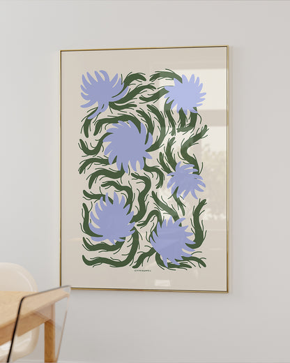 Blue Thistle Print