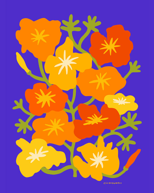 Golden Poppies Print