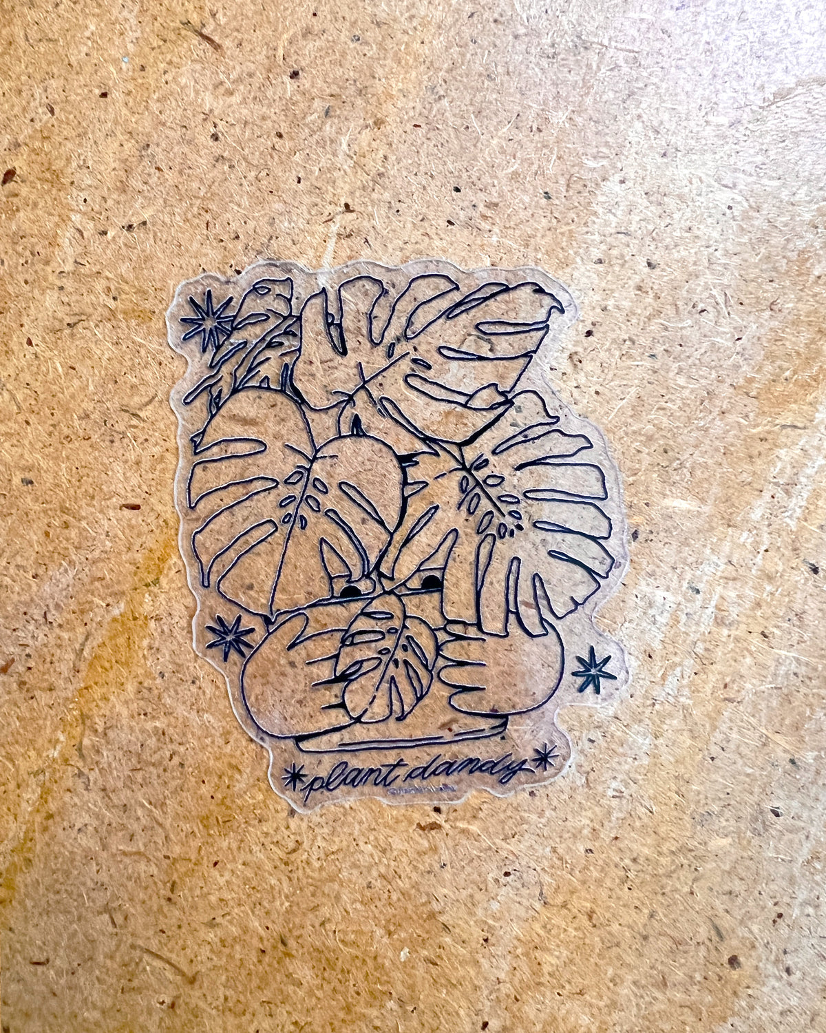 Monstera Plant Dandy Clear Sticker