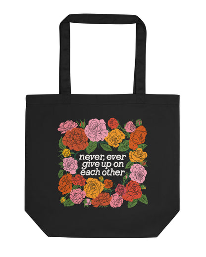 Never Give Up Tote Bag