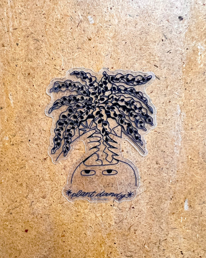 Rattlesnake Plant Dandy Clear Sticker